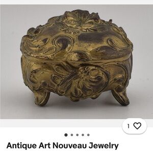 Antique Art Nouveau Jewelry Box casket